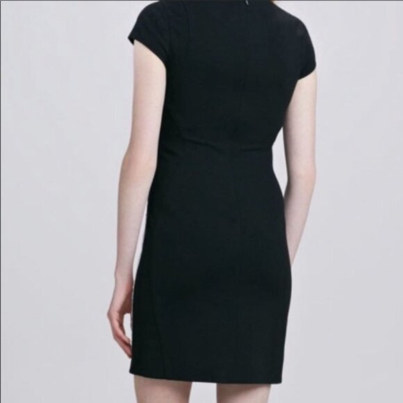 Diane von Furstenberg DVF Pele Eyelet Knit Sheath Jersey Dress Black - Picture 2 of 8